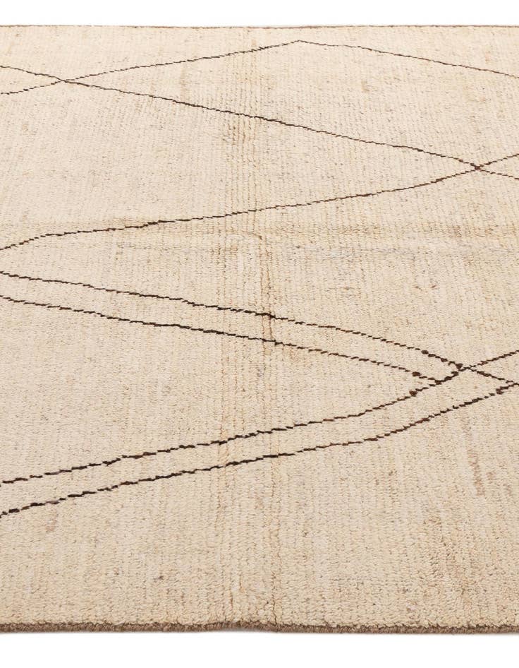 Detail image of  5' 8 x 8'  Hand Knotted Moroccan Wool Rug