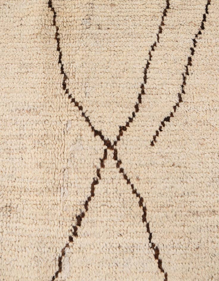 Detail image of  5' 8 x 8'  Hand Knotted Moroccan Wool Rug