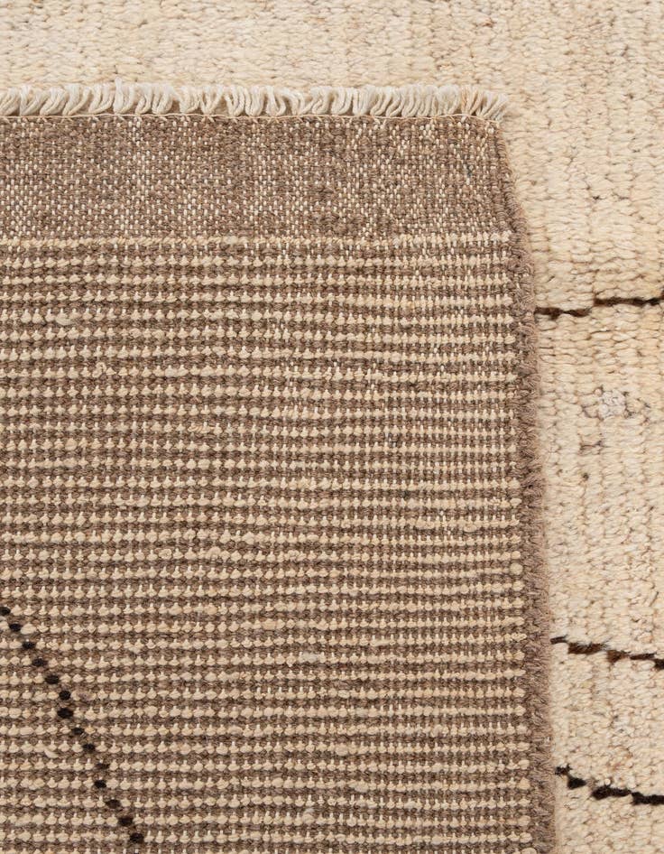 Detail image of  5' 8 x 8'  Hand Knotted Moroccan Wool Rug