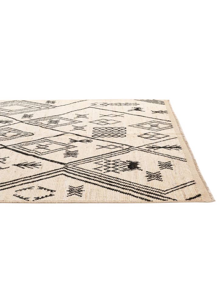 Detail image of  5' 9 x 8'  Hand Knotted Moroccan Wool Rug