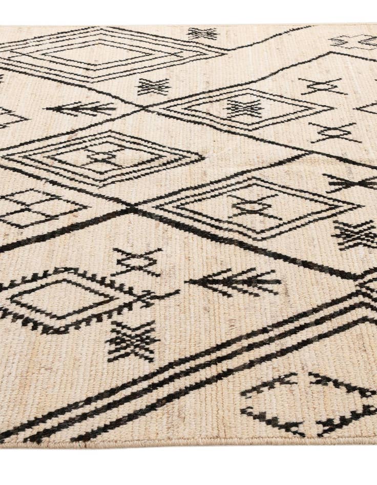 Detail image of  5' 9 x 8'  Hand Knotted Moroccan Wool Rug