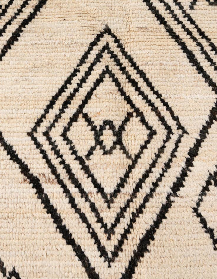 Detail image of  5' 9 x 8'  Hand Knotted Moroccan Wool Rug