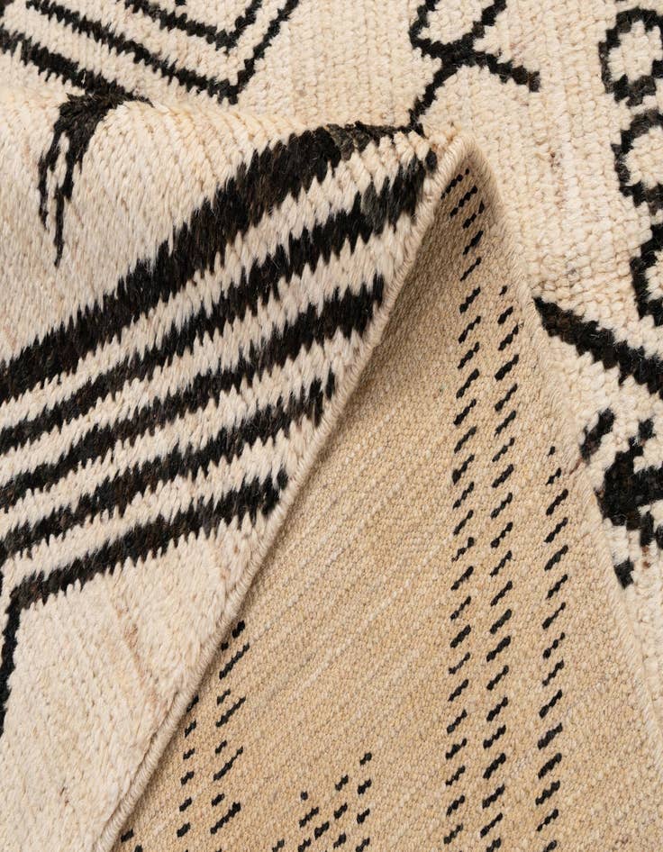 Detail image of  5' 9 x 8'  Hand Knotted Moroccan Wool Rug