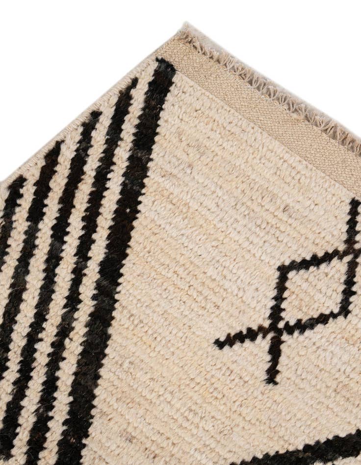 Detail image of  5' 9 x 8'  Hand Knotted Moroccan Wool Rug