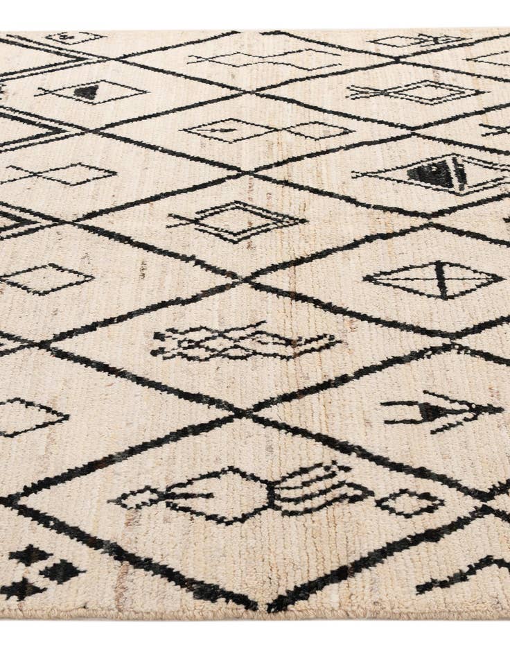 Detail image of  5' 10 x 8' 5  Hand Knotted Moroccan Wool Rug