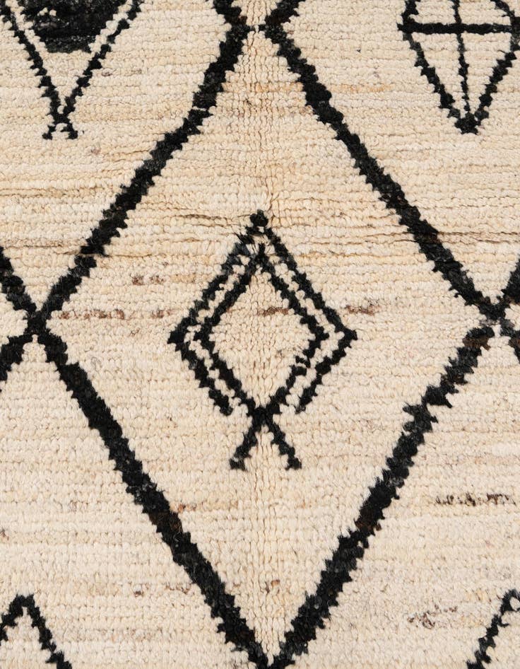 Detail image of  5' 10 x 8' 5  Hand Knotted Moroccan Wool Rug