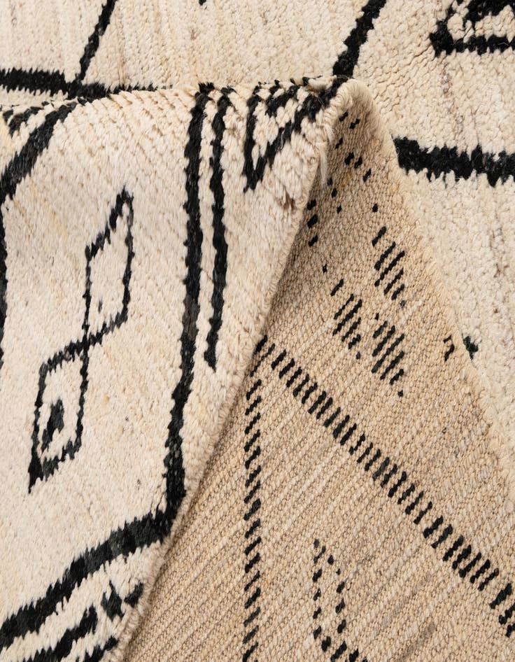 Detail image of  5' 10 x 8' 5  Hand Knotted Moroccan Wool Rug