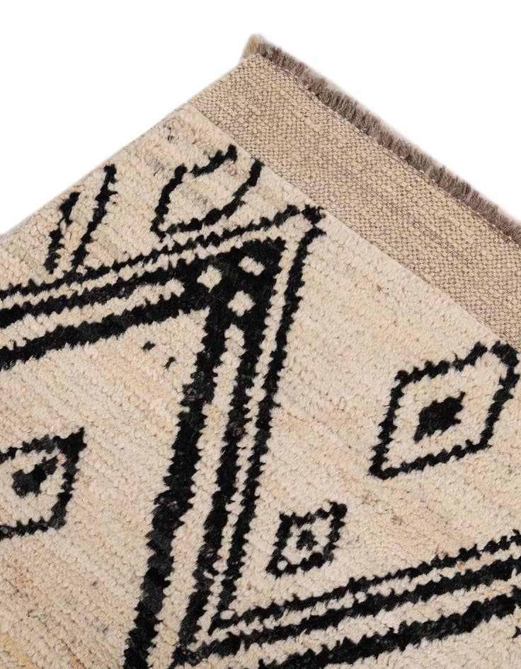 Detail image of  5' 10 x 8' 5  Hand Knotted Moroccan Wool Rug