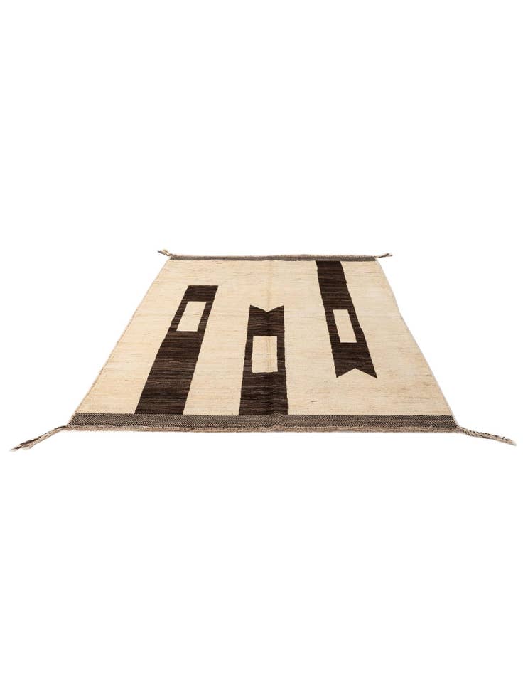 Detail image of  5' 8 x 8' 2  Hand Knotted Moroccan Wool Rug