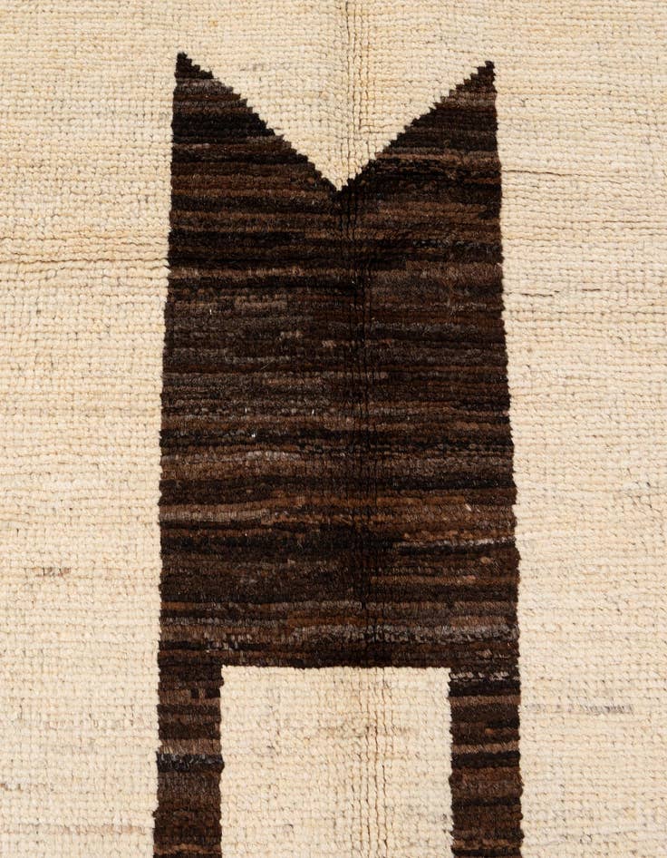 Detail image of  5' 8 x 8' 2  Hand Knotted Moroccan Wool Rug