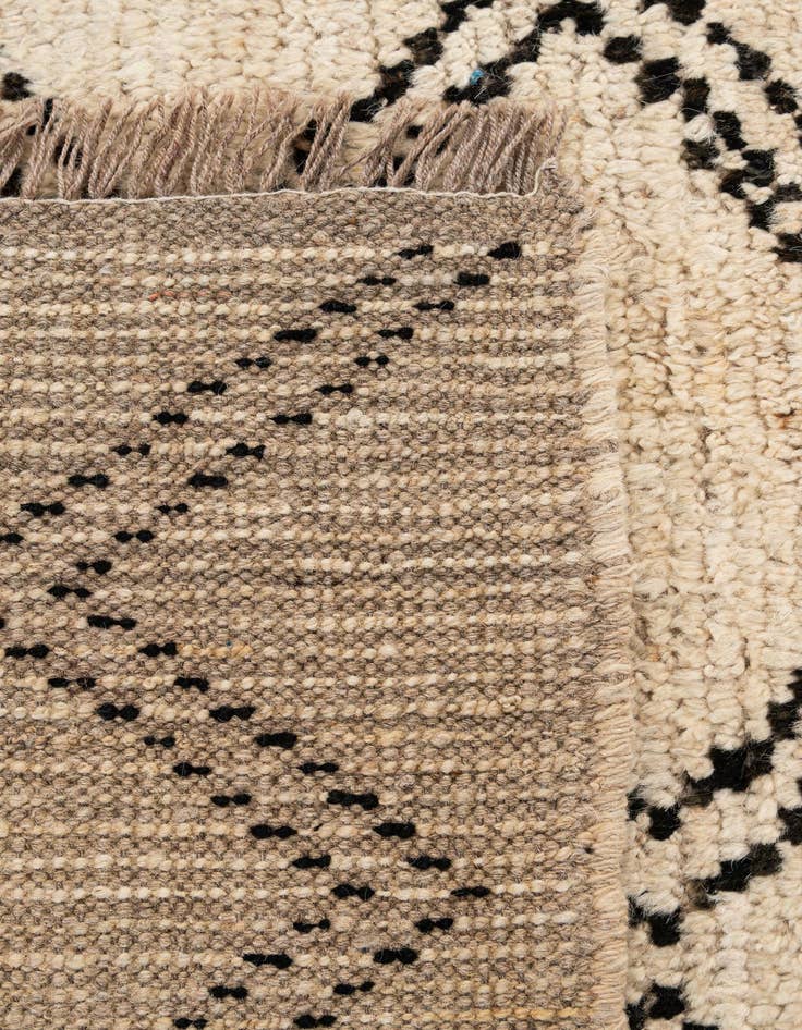 Detail image of  5' 9 x 7' 10  Hand Knotted Moroccan Wool Rug