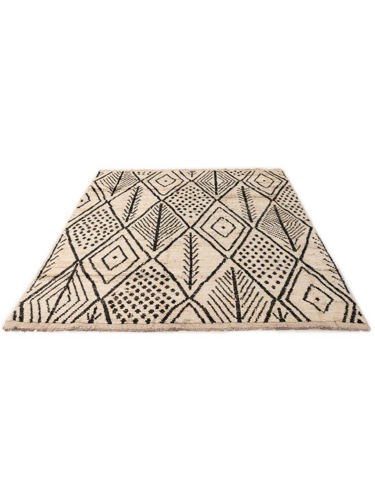 Detail image of  5' 11 x 7' 11  Hand Knotted Moroccan Wool Rug