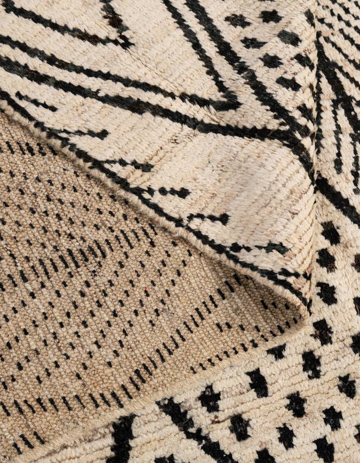 Detail image of  5' 11 x 7' 11  Hand Knotted Moroccan Wool Rug