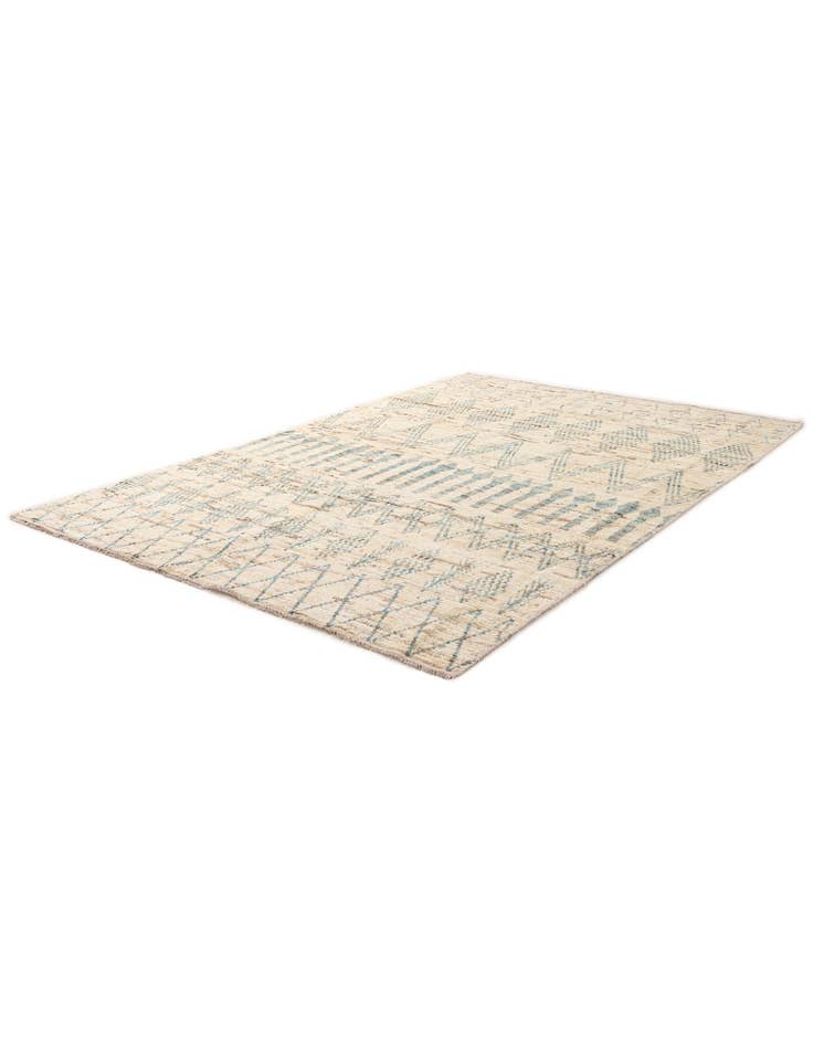 Detail image of  5' 8 x 8' 11  Hand Knotted Moroccan Wool Rug