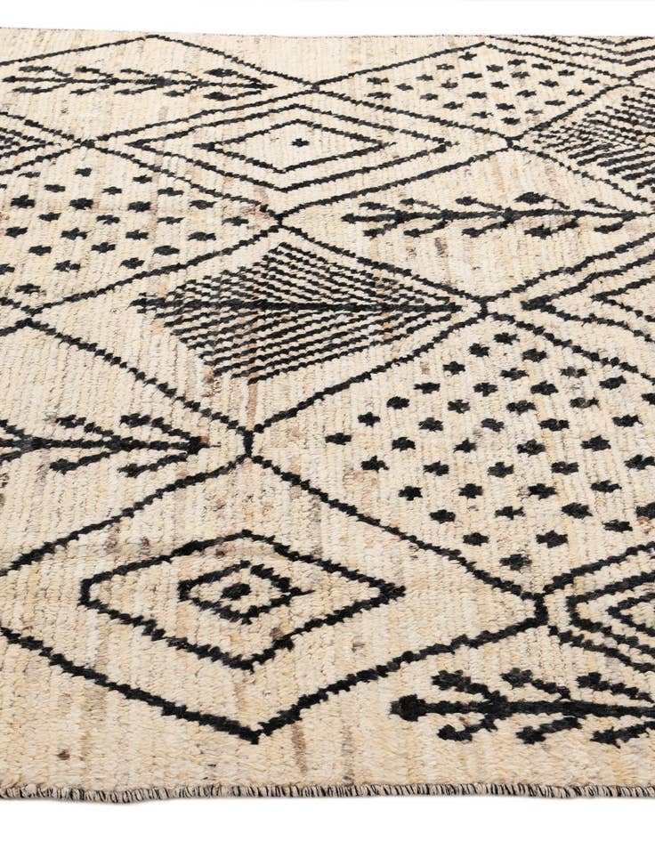 Detail image of  6' 1 x 8' 9  Hand Knotted Moroccan Wool Rug