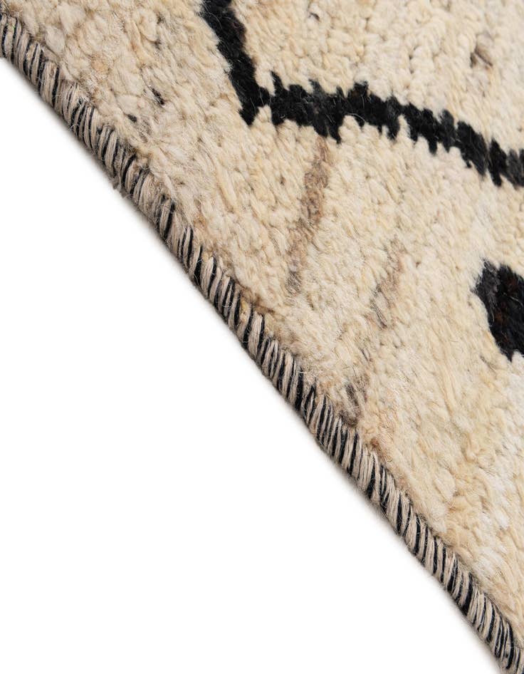 Detail image of  6' 1 x 8' 9  Hand Knotted Moroccan Wool Rug