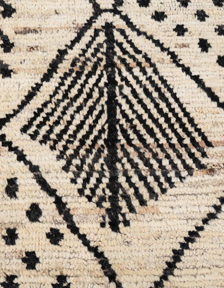 Detail image of  6' 1 x 8' 9  Hand Knotted Moroccan Wool Rug