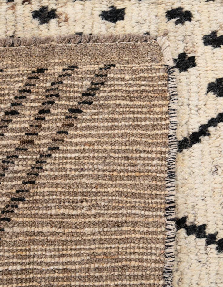 Detail image of  6' 1 x 8' 9  Hand Knotted Moroccan Wool Rug