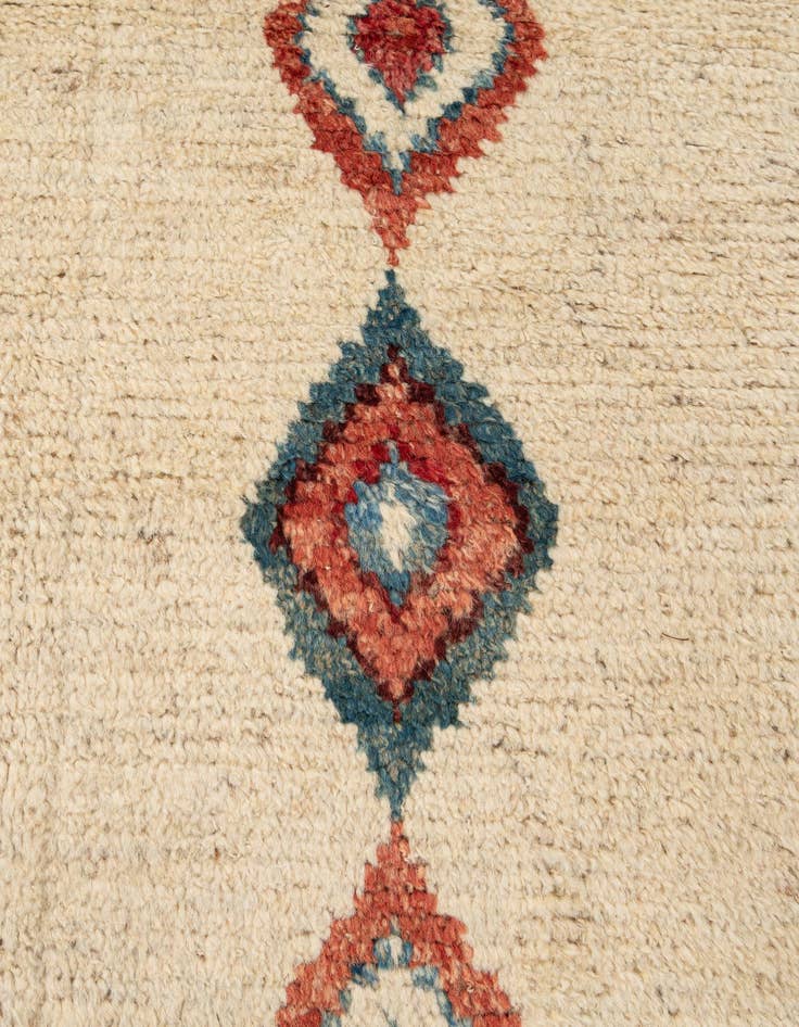 Detail image of  6' 4 x 9' 7  Hand Knotted Moroccan Wool Rug