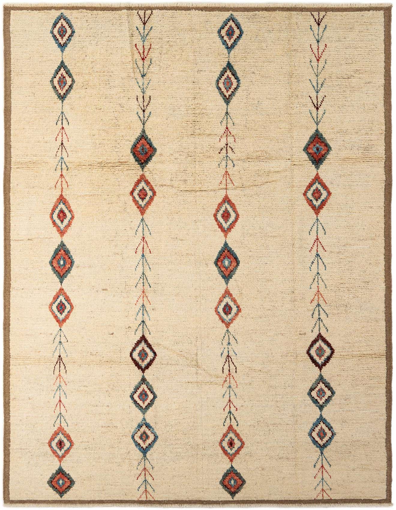 Primary image  6' 4 x 9' 7  Hand Knotted Moroccan Wool Rug