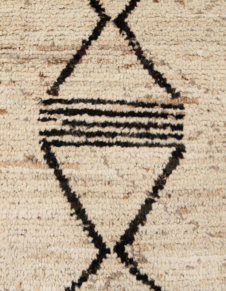 Detail image of  6' 8 x 9' 10  Hand Knotted Moroccan Wool Rug