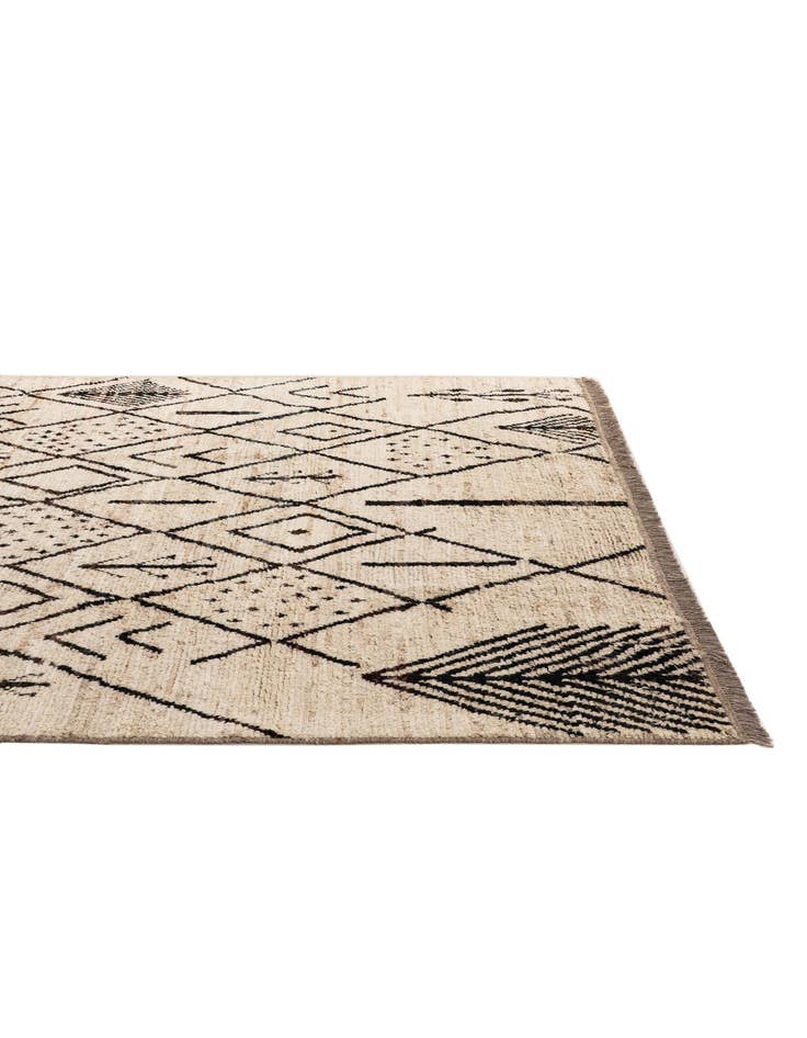 Detail image of  6' 10 x 9' 3  Hand Knotted Moroccan Wool Rug