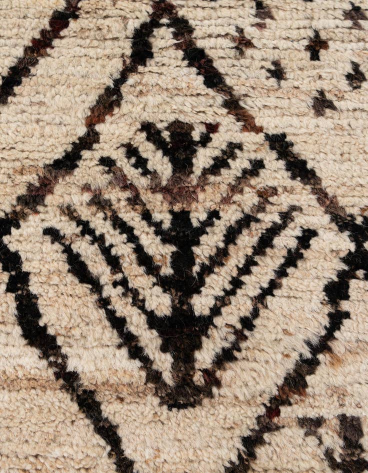 Detail image of  6' 10 x 9' 3  Hand Knotted Moroccan Wool Rug