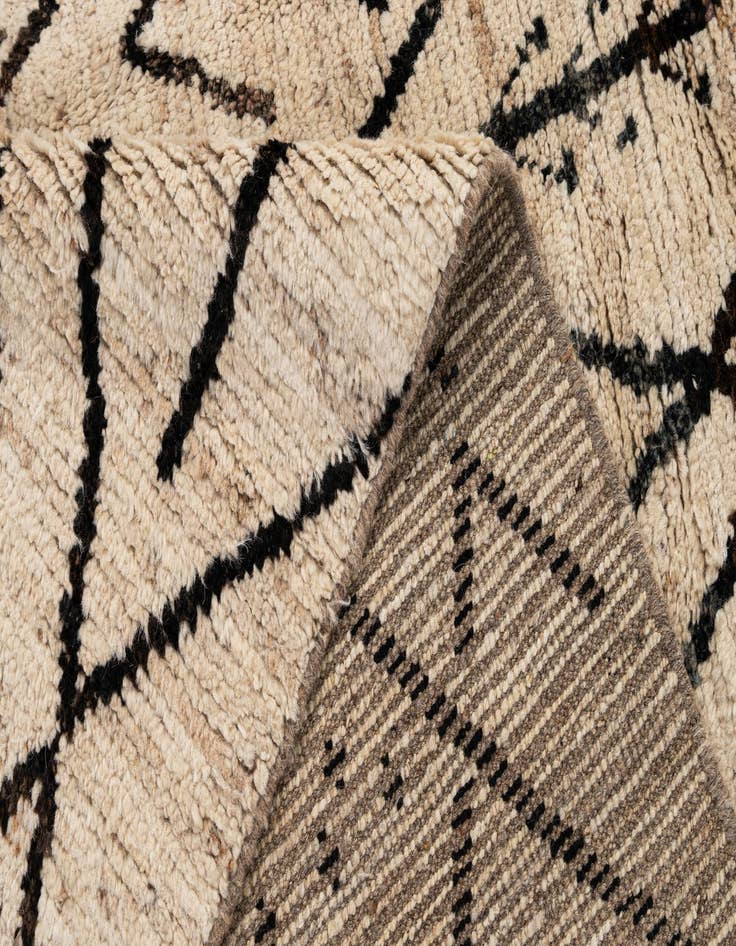 Detail image of  6' 10 x 9' 3  Hand Knotted Moroccan Wool Rug