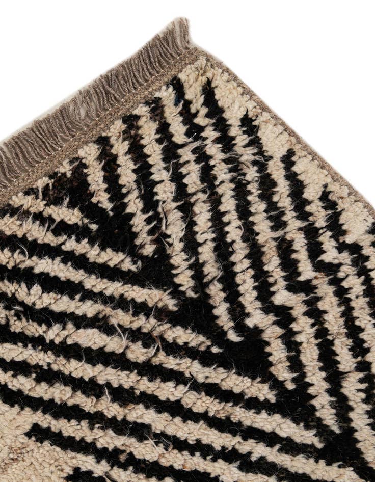 Detail image of  6' 10 x 9' 3  Hand Knotted Moroccan Wool Rug