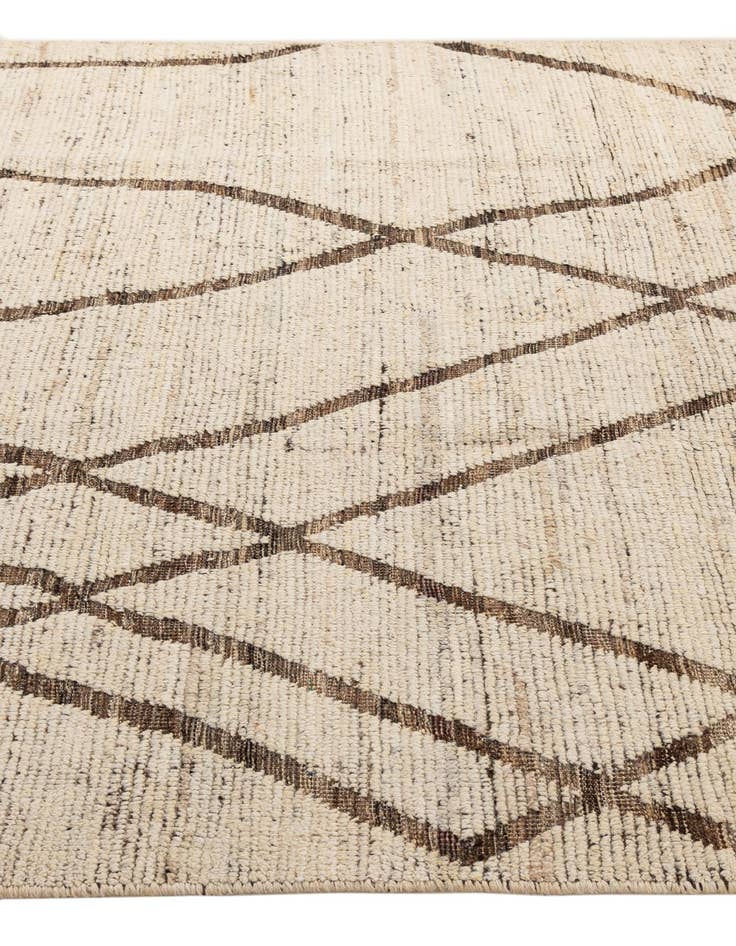 Detail image of  6' 9 x 9' 9  Hand Knotted Moroccan Wool Rug
