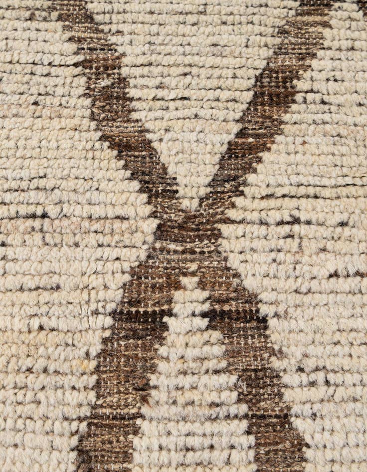 Detail image of  6' 9 x 9' 9  Hand Knotted Moroccan Wool Rug