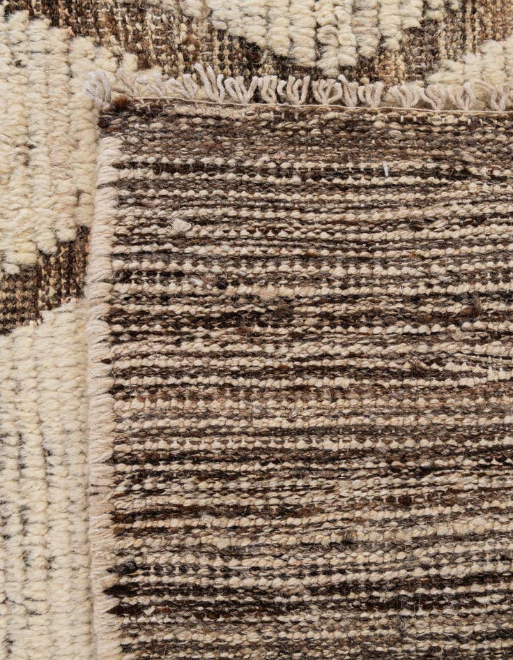 Detail image of  6' 9 x 9' 9  Hand Knotted Moroccan Wool Rug