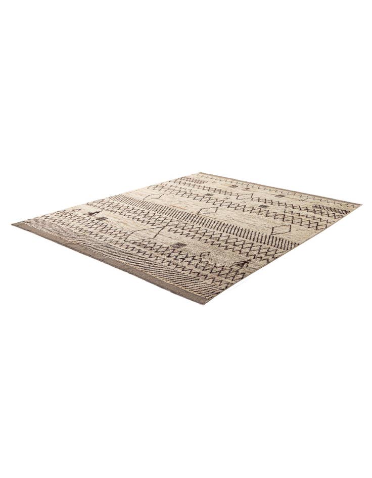 Detail image of  8' 1 x 9' 9  Hand Knotted Moroccan Wool Rug