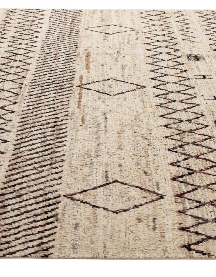 Detail image of  8' 1 x 9' 9  Hand Knotted Moroccan Wool Rug
