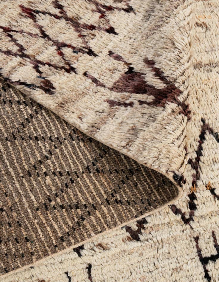 Detail image of  8' 1 x 9' 9  Hand Knotted Moroccan Wool Rug