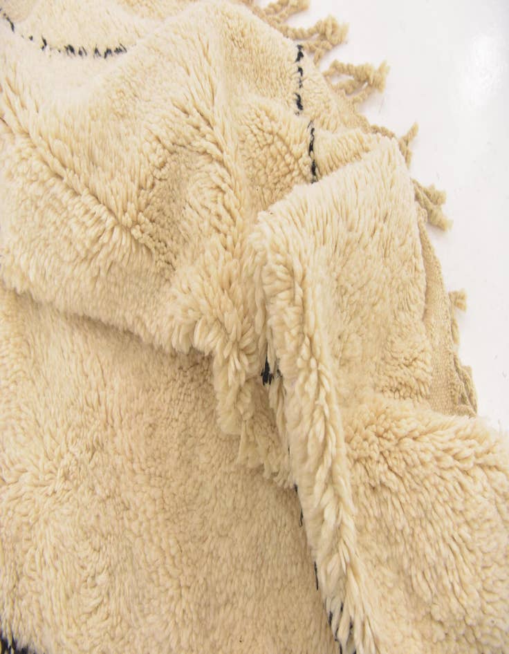 Detail image of  6' 7 x 9' 8  Hand Knotted Moroccan Wool Rug