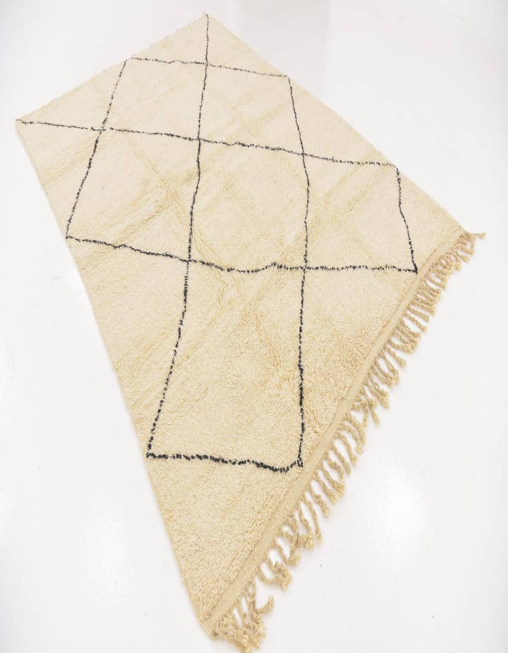 Detail image of  6' 7 x 9' 8  Hand Knotted Moroccan Wool Rug