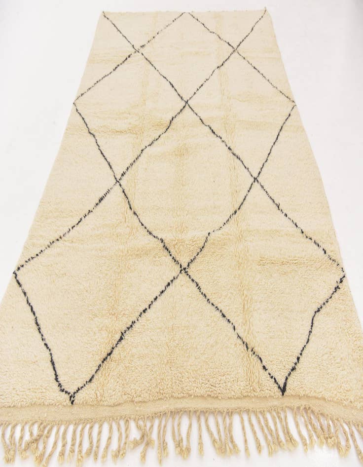 Detail image of  6' 7 x 9' 8  Hand Knotted Moroccan Wool Rug