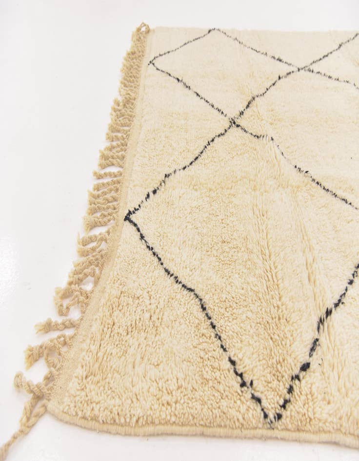 Detail image of  6' 7 x 9' 8  Hand Knotted Moroccan Wool Rug
