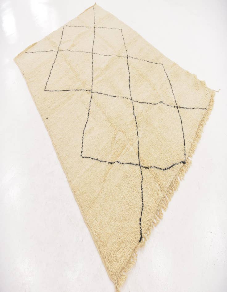 Detail image of  6' 7 x 9' 7  Hand Knotted Moroccan Wool Rug