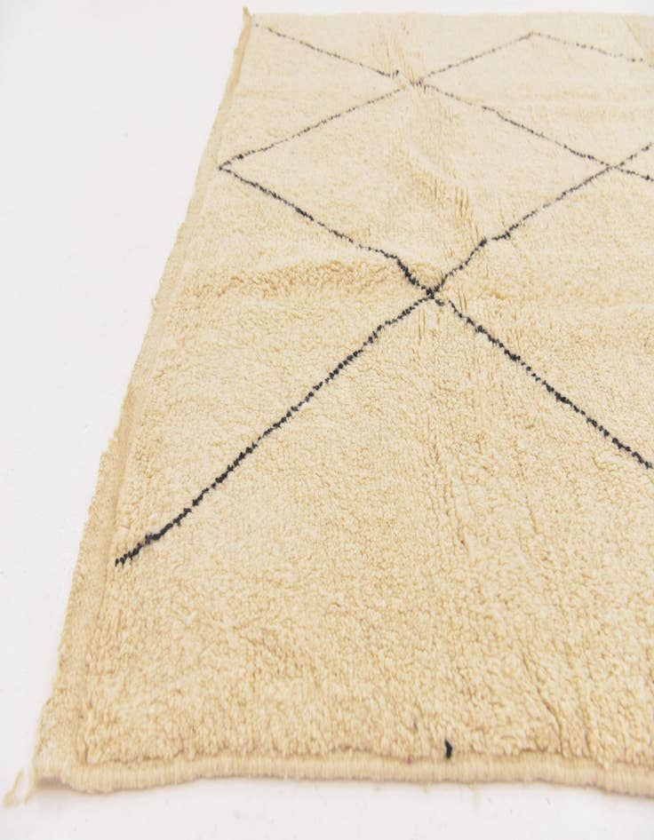 Detail image of  6' 7 x 9' 7  Hand Knotted Moroccan Wool Rug