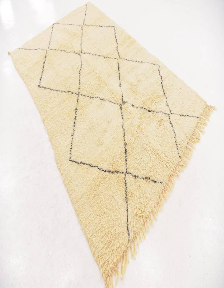 Detail image of  5' 9 x 9'  Hand Knotted Moroccan Wool Rug