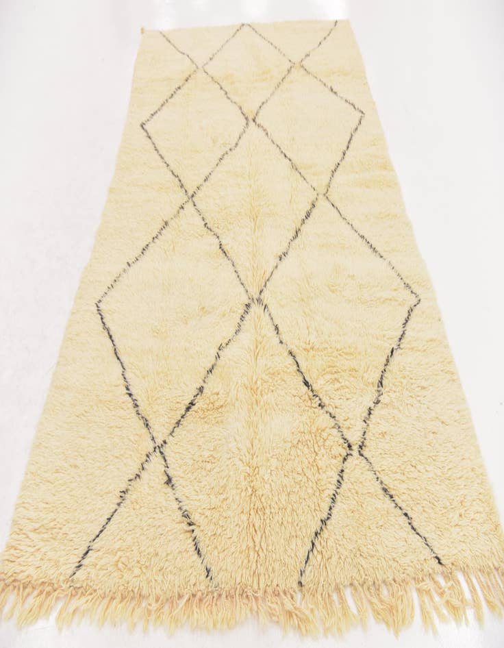 Detail image of  5' 9 x 9'  Hand Knotted Moroccan Wool Rug