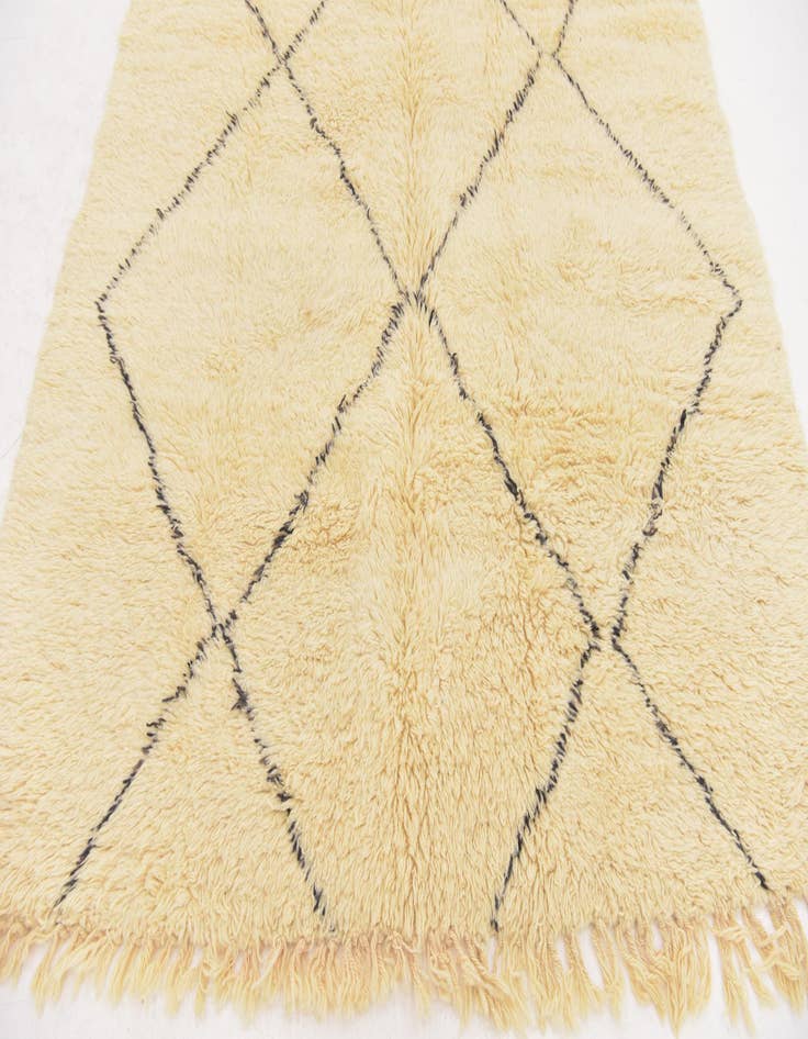 Detail image of  5' 9 x 9'  Hand Knotted Moroccan Wool Rug