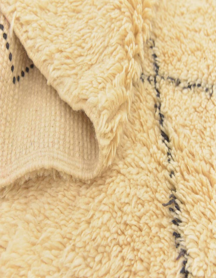 Detail image of  5' 9 x 9'  Hand Knotted Moroccan Wool Rug