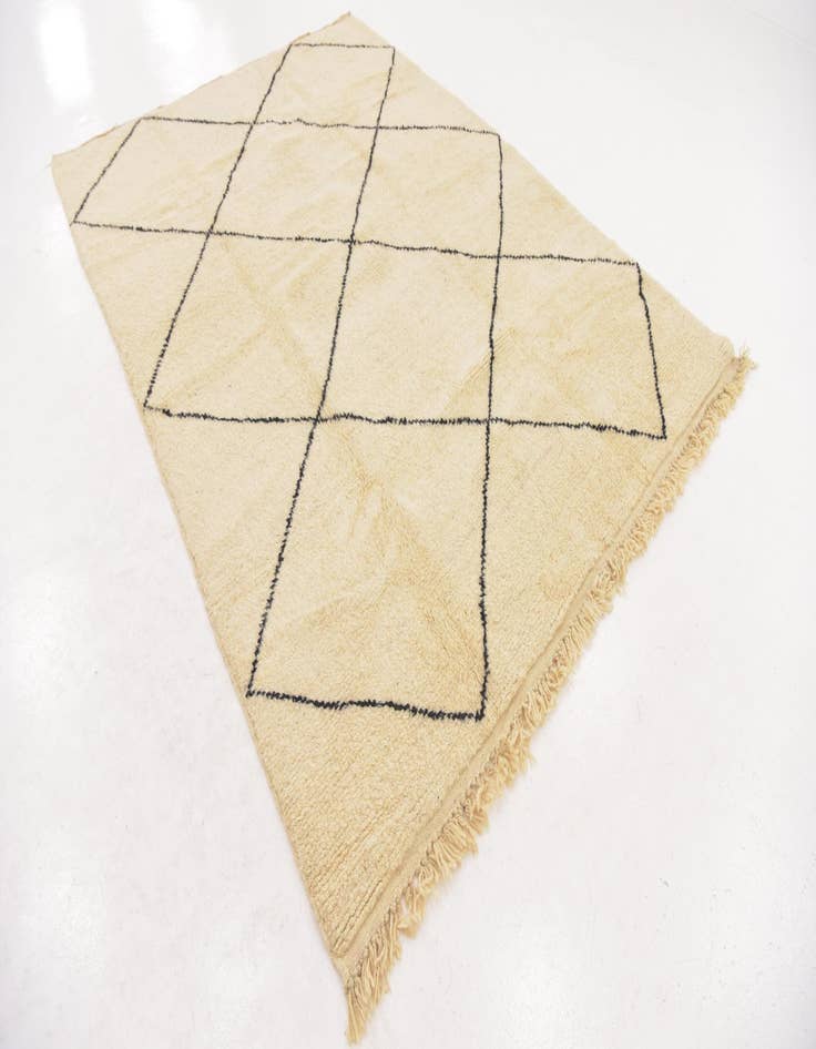 Detail image of  6' 10 x 9' 7  Hand Knotted Moroccan Wool Rug