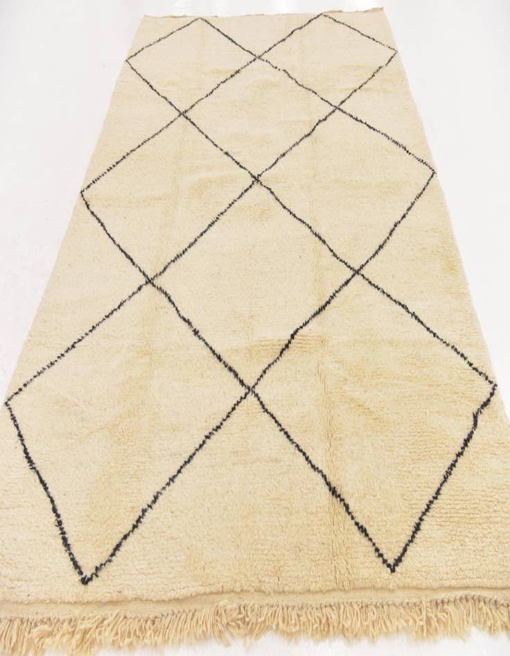 Detail image of  6' 10 x 9' 7  Hand Knotted Moroccan Wool Rug