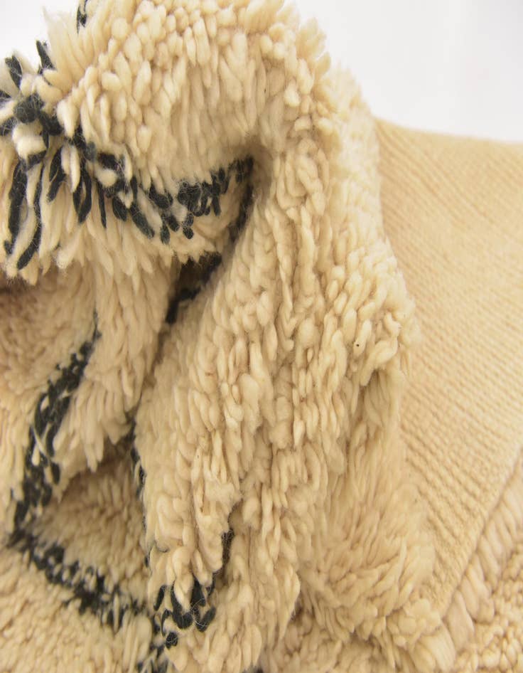 Detail image of  6' 2 x 10' 8  Hand Knotted Moroccan Wool Rug