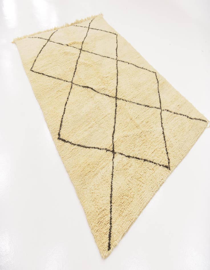 Detail image of  6' 10 x 9' 9  Hand Knotted Moroccan Wool Rug