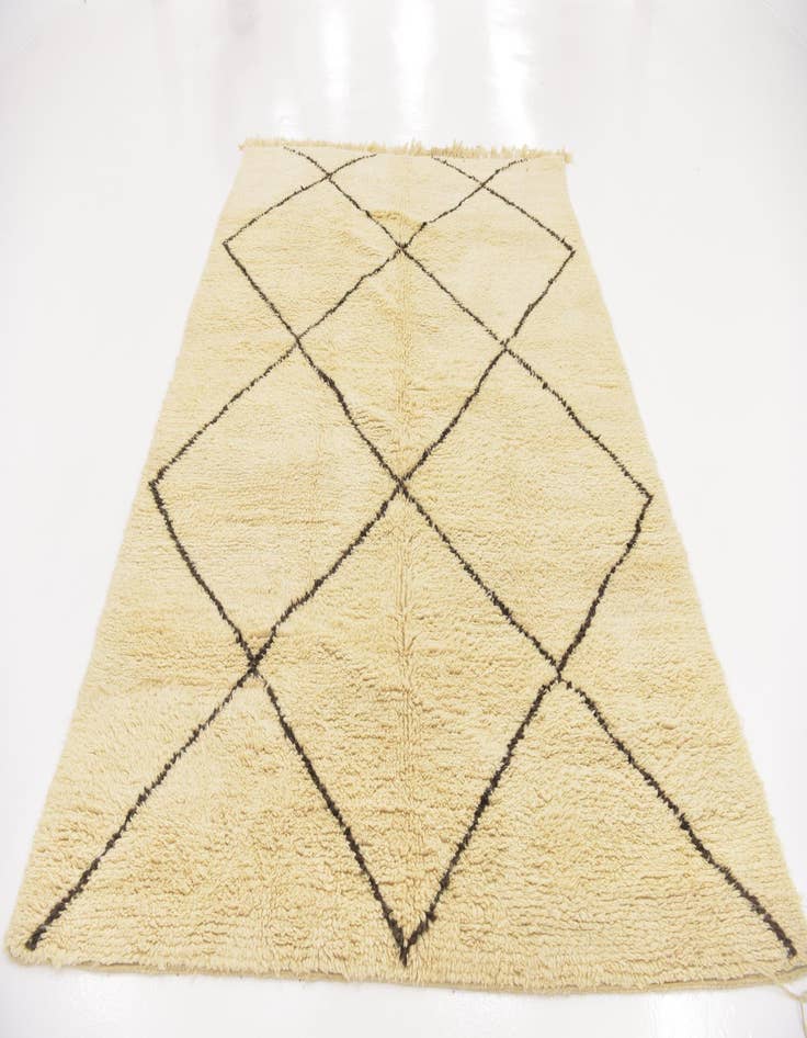 Detail image of  6' 10 x 9' 9  Hand Knotted Moroccan Wool Rug